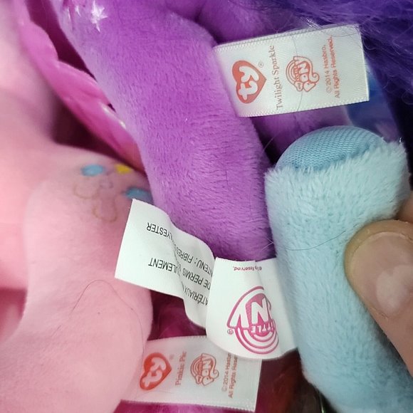 My Little Pony Plush Lot Of 3 Pinkie Pie Twilight Rainbow Hasbro Needs Brushing - Picture 7 of 7